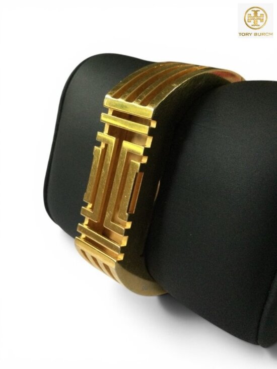 Tory Burch Jewelry - TORY BURCH x FITBIT Gold‑Tone Hinged Bracelet – EUC